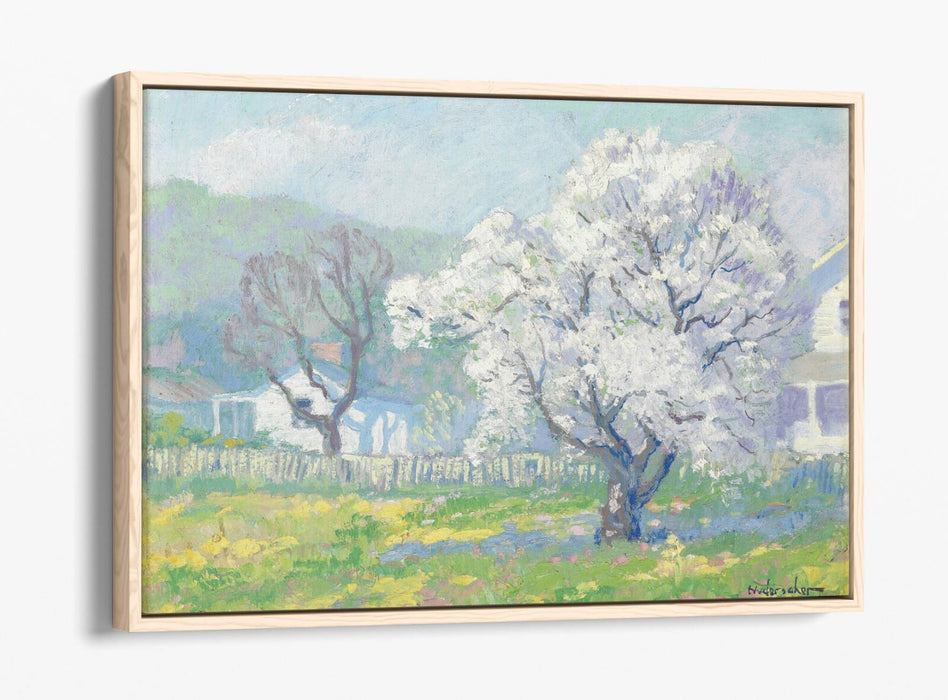 FRANK NUDERSCHER, CHERRY BLOSSOMS -FLOAT EFFECT CANVAS WALL ART PRINT