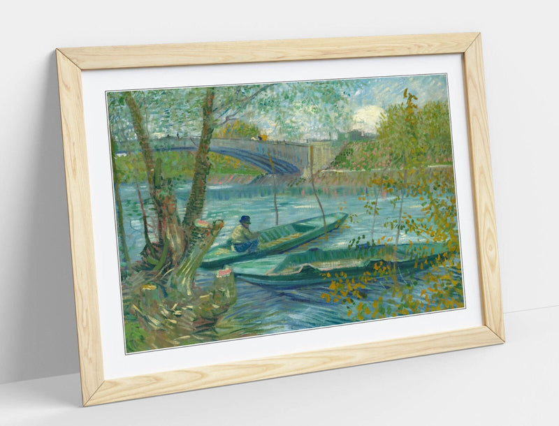 Framed Wall Art – Vincent Van Gogh Print With Woodgrain Frame & Matte Paper