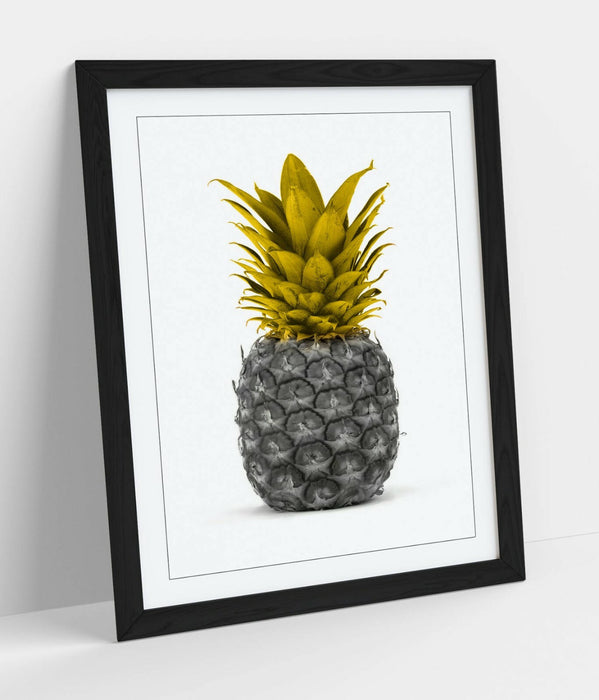 Mustard Pineapple Poster - Framed Wall Art Print Home Decor