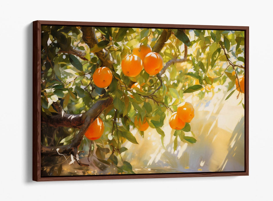 Orange Tree Canvas - Vibrant Float Effect Wall Art | Handmade Home Decor Print