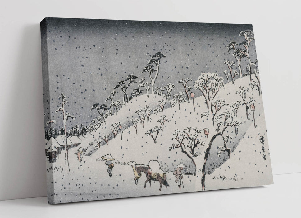 Canvas Art Print - Japanese Snow Landscape Painting By Utagawa Hiroshige | Ready To Hang