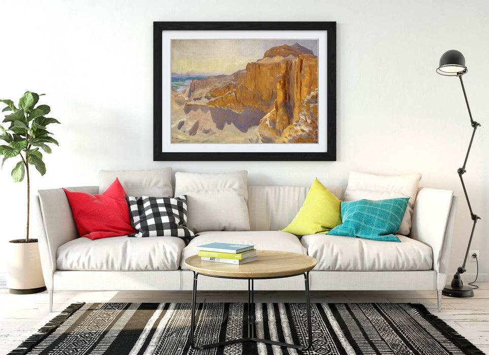 Framed Art Poster - John Singer Sargent Cliffs At Deir El Bahri Print UK Made Frame