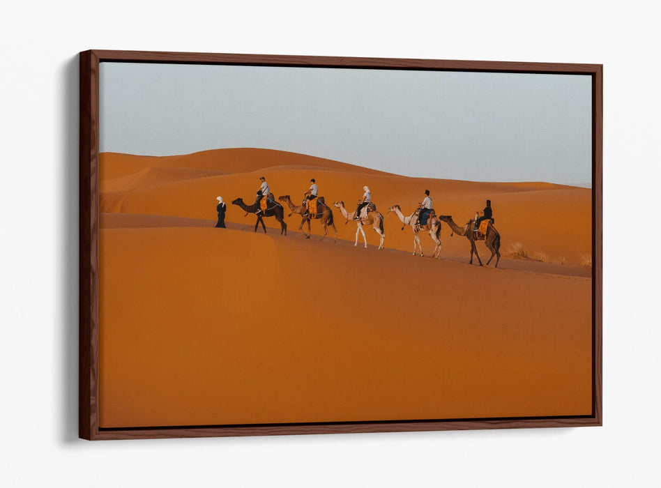 Desert Canvas Wall Art – Camel Wall Decor on Handmade Float Effect Canvas