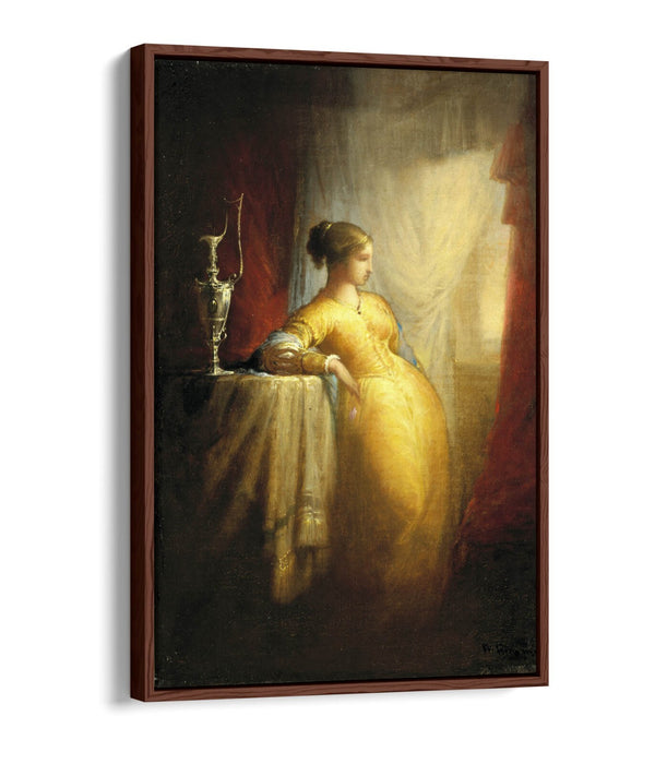 Canvas Wall Art | At The Window By William Rimmer - Handmade Float Effect Print