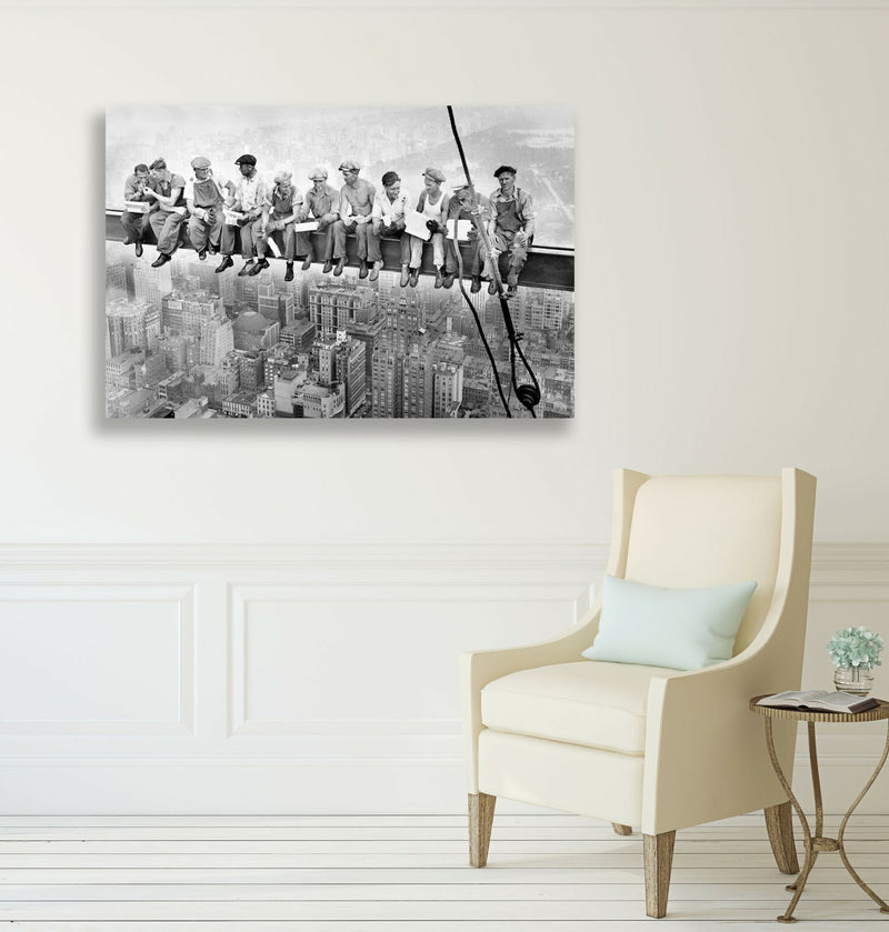 Canvas Wall Art - Lunch Atop Skyscraper Handmade Premium Print | Ready To Hang