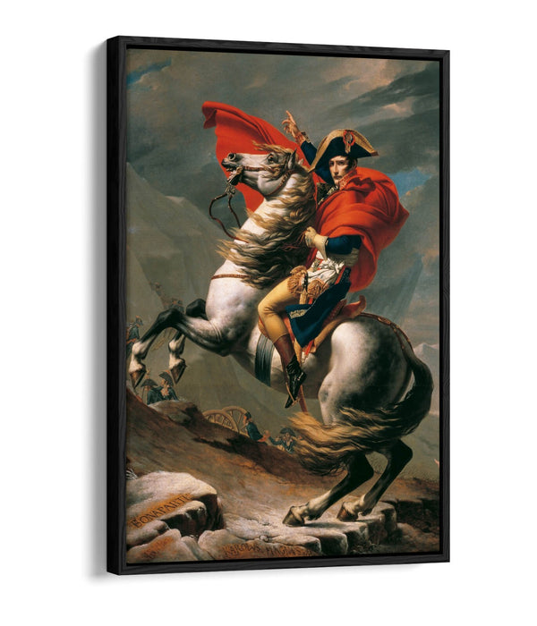 Napoleon Crossing the Alps Canvas - Float Effect Canvas Wall Art, Handmade UK