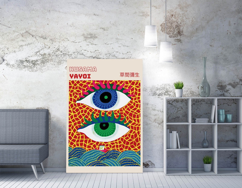 Abstract Eyes Canvas Art – Handmade Canvas Wall Print With Premium Varnish Finish
