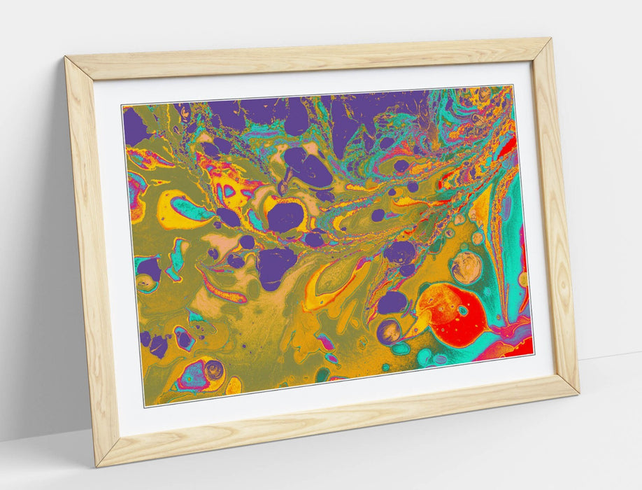 Marble Effect Wall Art – Abstract Framed Poster Print | Handmade Home Decor