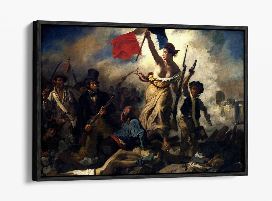 Float Effect Canvas - Eugene Delacroix Liberty Leading Painting Premium Wall Art