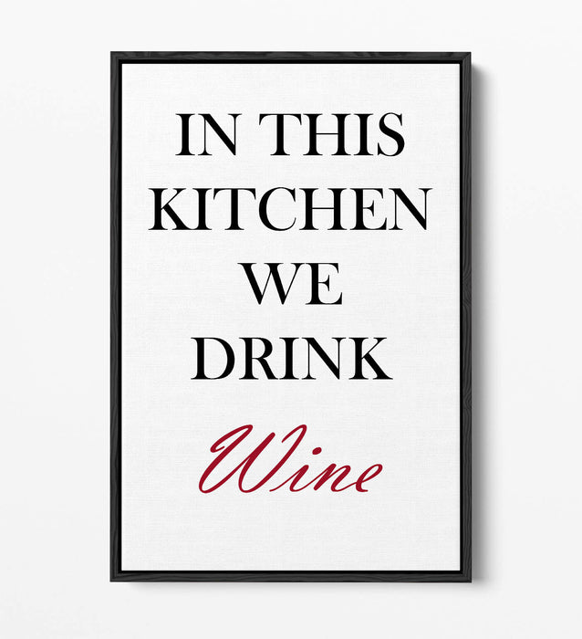 "KITCHEN IS THE HEART OF THE HOME" QUOTE SLOGAN -FLOAT EFFECT CANVAS ART PRINT