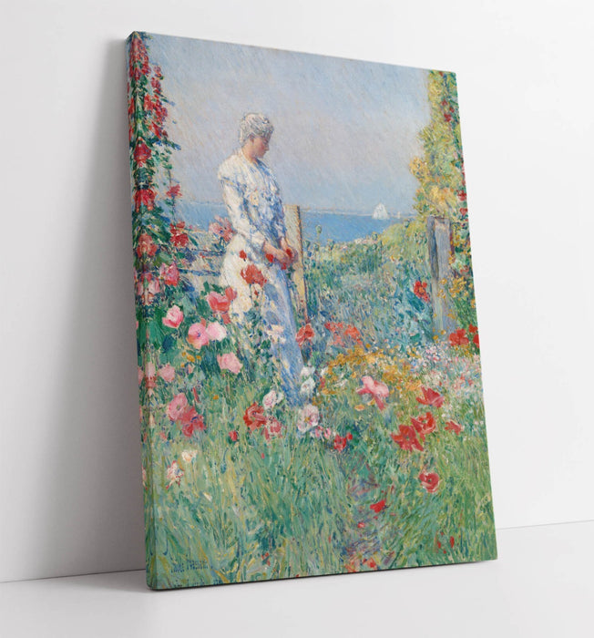 Canvas Wall Art – Childe Hassam Garden Artwork on Archival Grade Canvas Print