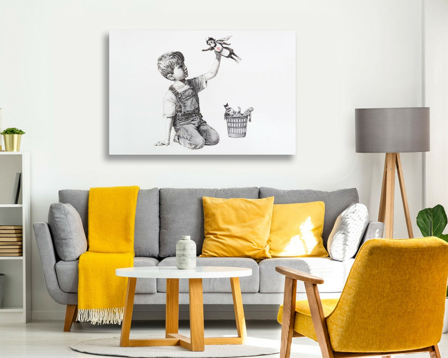 BANKSY GAME CHANGER SUPER NURSE CANVAS WALL ART PRINT ARTWORK GRAFFITI  LND