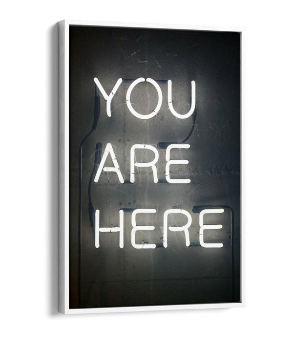 Neon Quote Canvas - Float Effect Frame Handmade Canvas Wall Art Print UK Made
