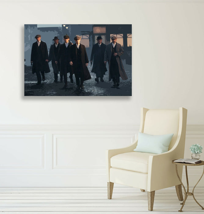 Peaky Blinders MEAN BUSINESS  CANVAS WALL ART PICTURE 30MM DEEP FRAMED PRINT