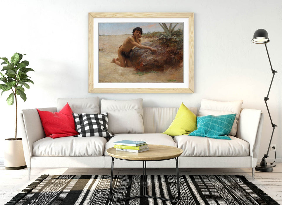 Framed Wall Art Poster Featuring John The Baptist - Bukovac Painting Print UK