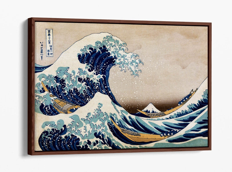 Float Effect Canvas Art – Hokusai Great Wave Off Kanagawa Japanese Wall Decor