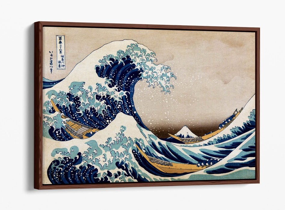 HOKUSAI UNDER THE GREAT WAVE OFF KANAGAWA FLOAT EFFECT CANVAS WALL ART PIC PRINT