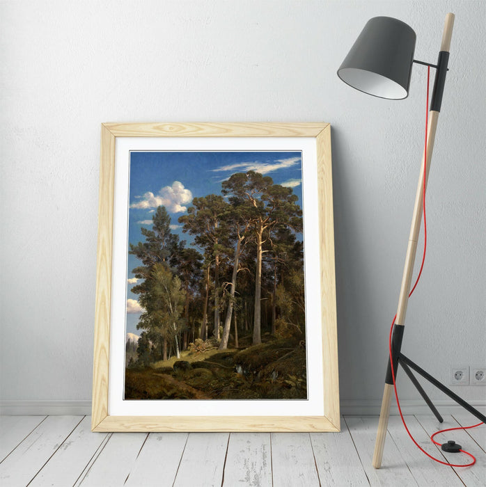 IVAN SHISHKIN, PINE FOREST -WALL ART FRAMED POSTER PICTURE PRINT ARTWORK