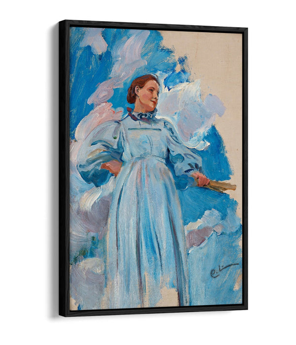 CARL LARSSON, WOMAN AND SKY -FLOAT EFFECT CANVAS WALL ART PIC PRINT
