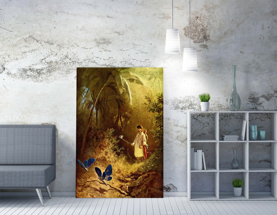 Canvas Wall Art Print – Butterfly Hunter Painting on Deep Frame Canvas