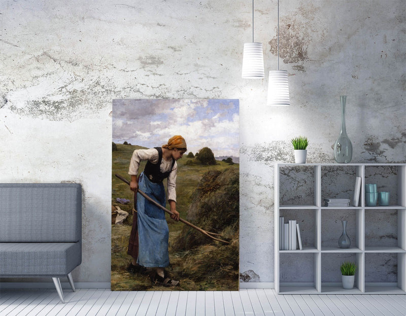 Canvas Wall Art - Julien Dupre Haymaking Premium Handmade Canvas Print
