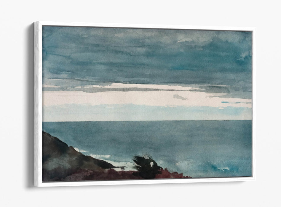 Canvas Wall Art Print – Winslow Homer Prout's Neck Handmade Canvas Art with Premium Float Frame