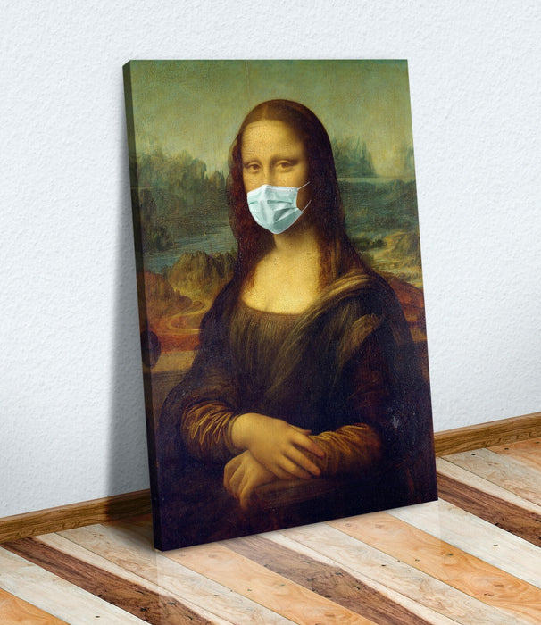 Mona Lisa Canvas Art - Masked Renaissance Wall Decor | Premium Ready to Hang Print