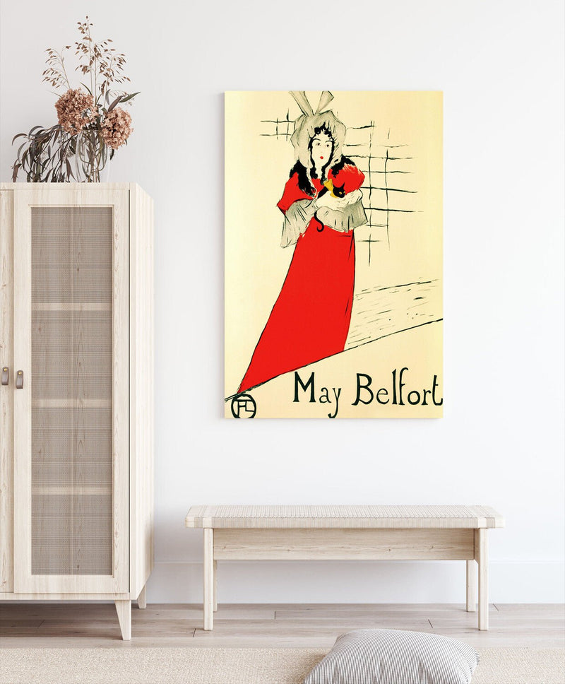 Canvas Wall Art – Henri de Toulouse Lautrec May Belfort Artwork Picture Print