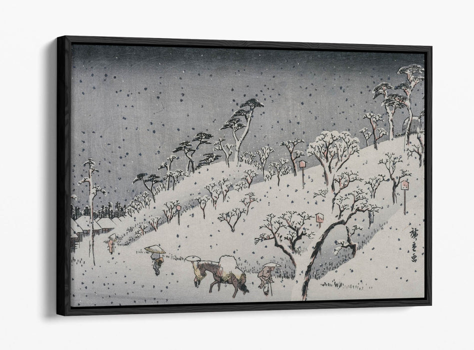 Float Effect Canvas - Utagawa Hiroshige Evening Snow At Asuka Hill Art Print