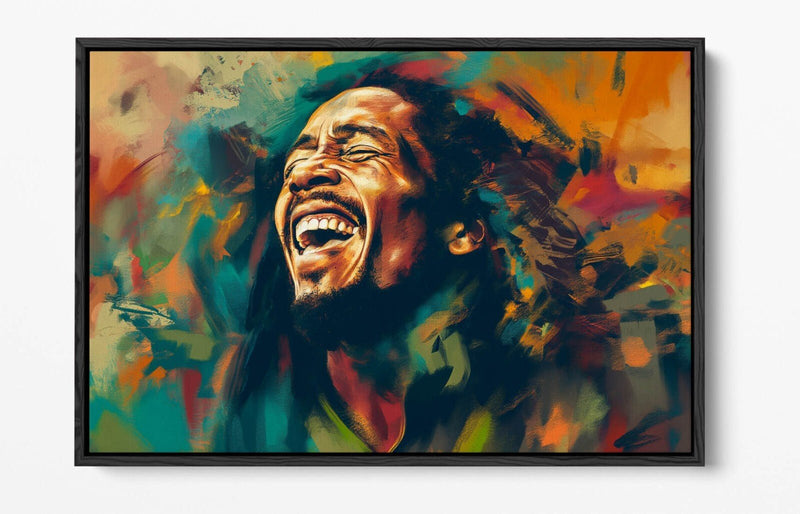 Bob Marley Canvas Art – Abstract Wall Decor | Float Effect Canvas Print