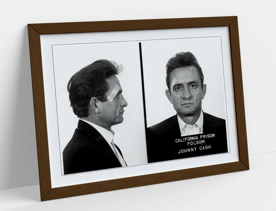 JOHNNY CASH MUGSHOT 2 -ART FRAMED POSTER PICTURE PRINT ARTWORK- BLACK & WHITE