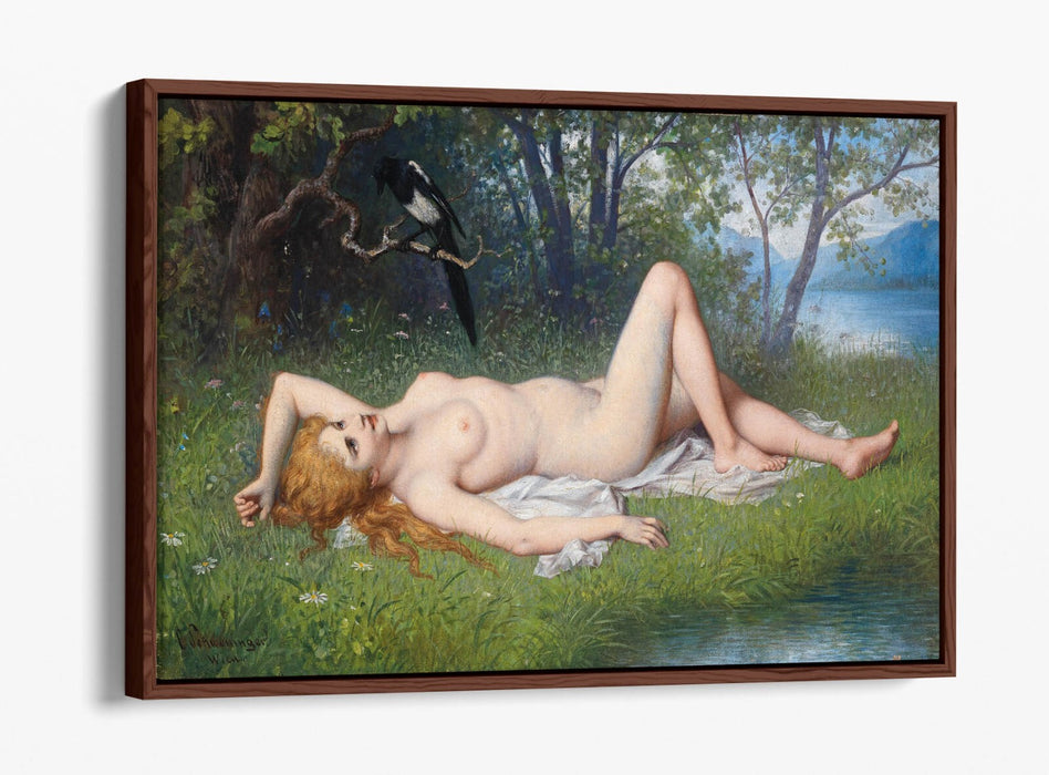 CARL SCHWENINGER, MAGPIE -FLOAT EFFECT CANVAS WALL ART PRINT