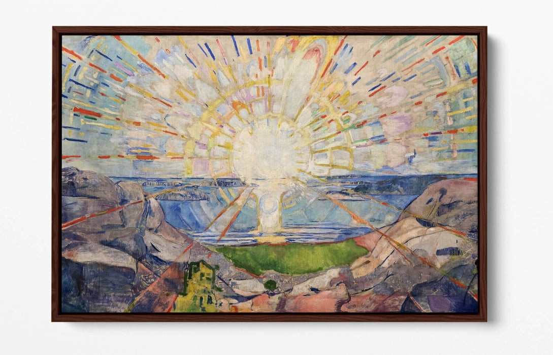 Float Effect Canvas Art – Edvard Munch Solenintro Modern Wall Decor Print