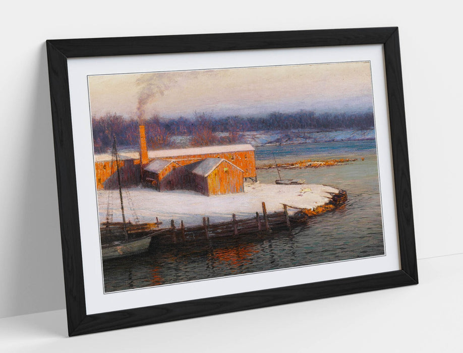 Framed Wall Art - L. Birge Harrison Red Mill Painting | Matte Paper Print UK