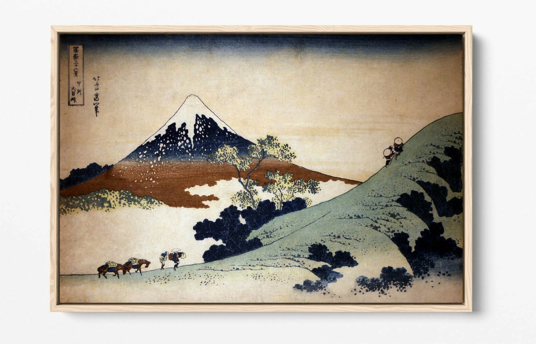 Float Effect Canvas Art - Hokusai Mount Fuji Print | Ready To Hang, Scratch Resistant