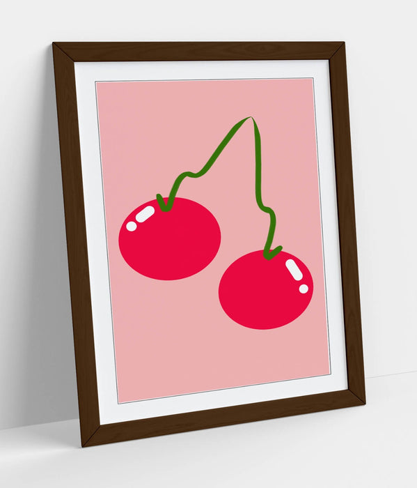 CHERRIES TRENDY MINIMALIST DECOR -FRAMED WALL ART PICTURE PRINT ARTWORK