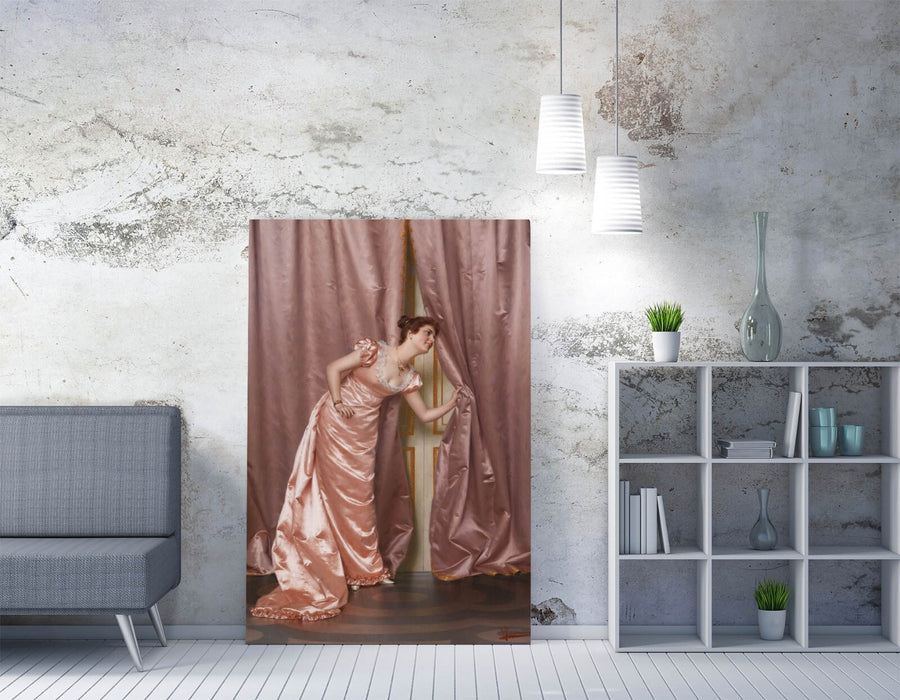 Canvas Wall Art – Vittorio Reggianini Eavesdropping Print | Ready To Hang, UK