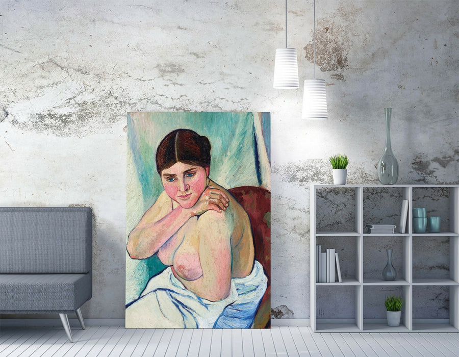 Canvas Wall Art Featuring Suzanne Valadon Juliet Sitting | Premium Varnish Finish Print