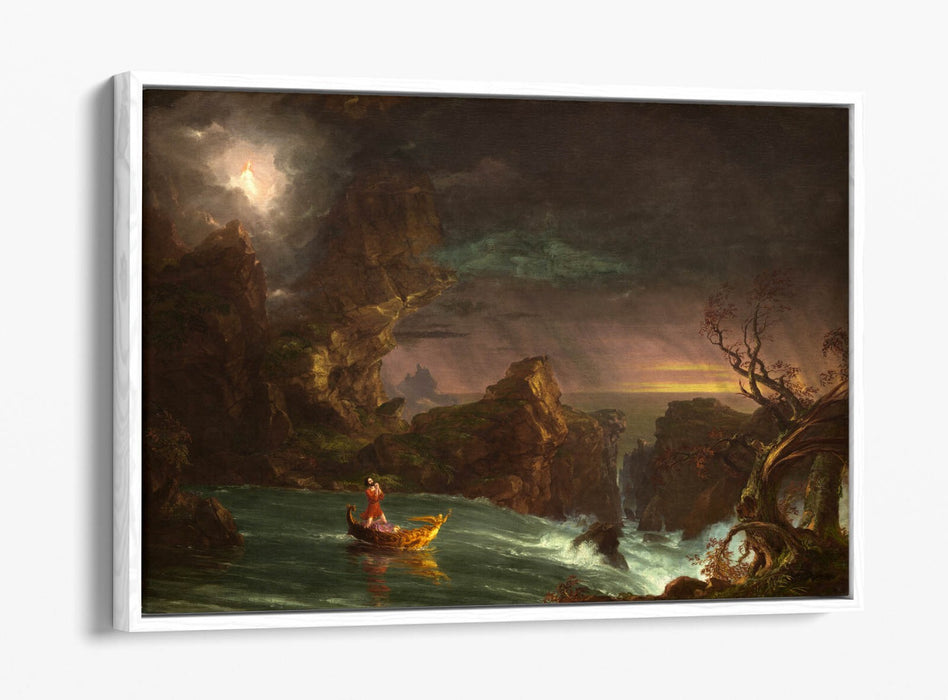 THOMAS COLE, VOYAGE OF LIFE: MANHOOD -FLOAT EFFECT CANVAS WALL ART PRINT