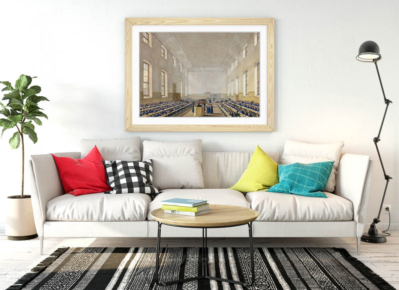 Framed Wall Art Featuring Augustus Charles Pugin The Grammar School Print – Handmade UK Frame