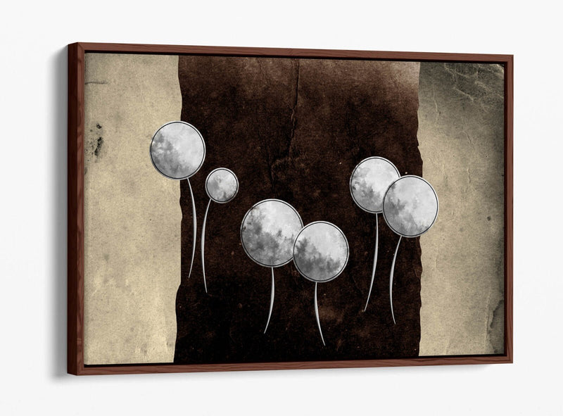 Dandelion Canvas Art - Abstract Flower Art Float Effect Canvas Wall Decor