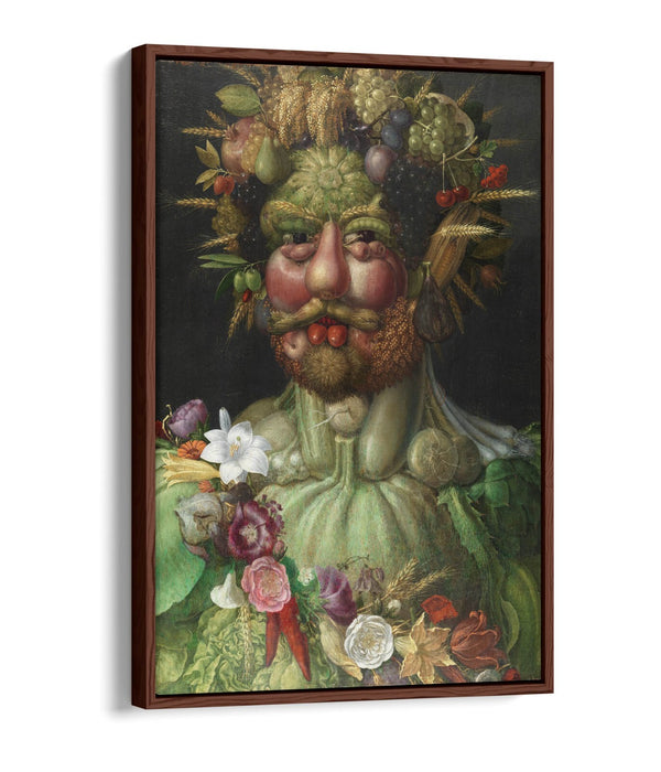 Float Effect Canvas Art - Giuseppe Acrimboldo Vertumnus | 30mm Deep Frame, Vibrant Wall Decor