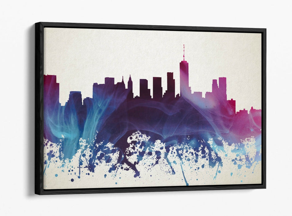 New York City Canvas - Splash Effect Print | Modern Wall Decor On Deep Frame