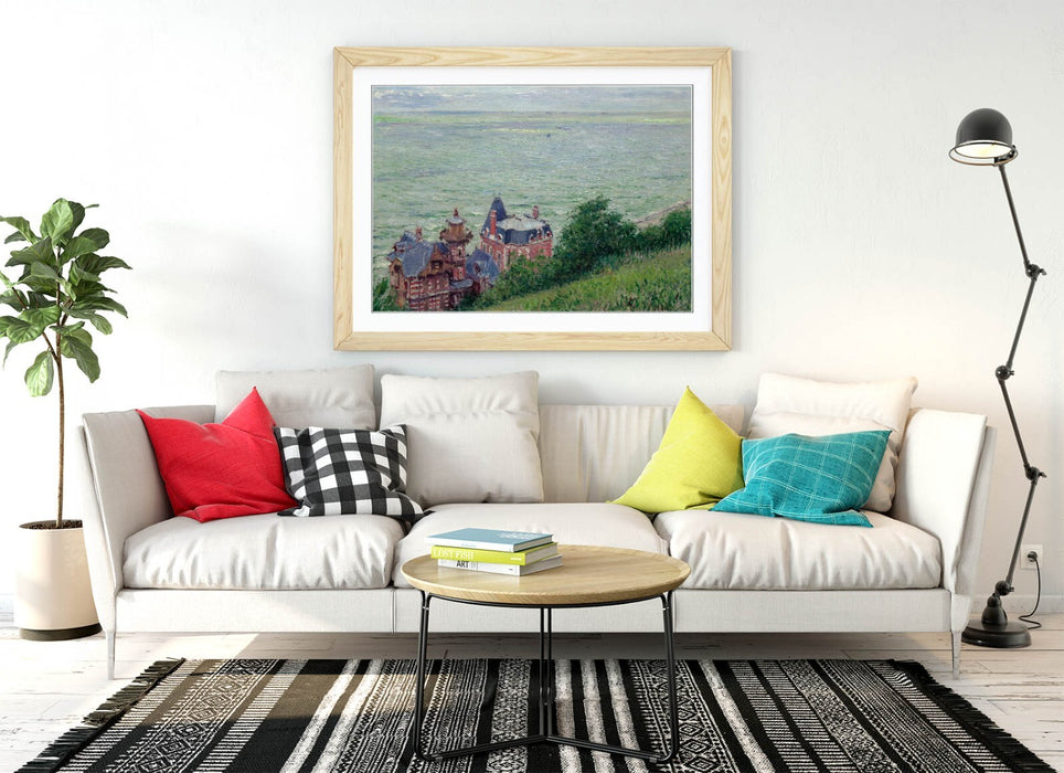 Framed Wall Art - Gustave Caillebotte Villas at Trouville Poster Print, Matte Paper