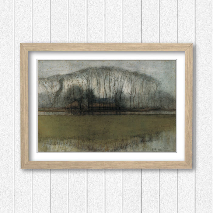 Mondrian Framed Wall Art – Line of Trees Print | Modern Art Print, Gallery Frame