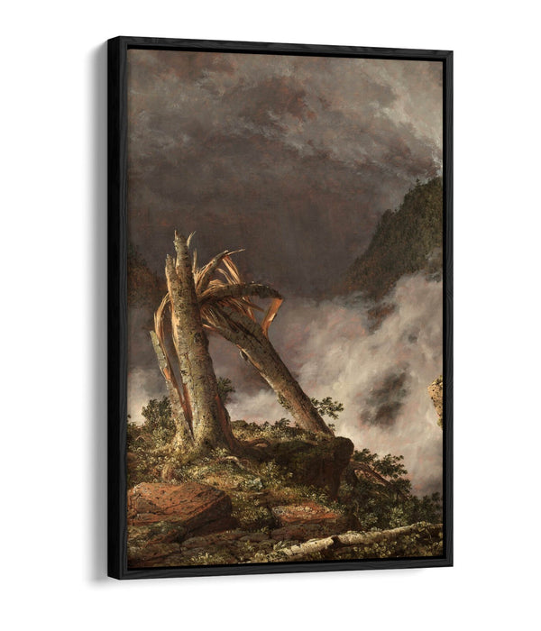 Canvas Wall Art Print | Mountain Storm Painting On Premium Float Effect Canvas