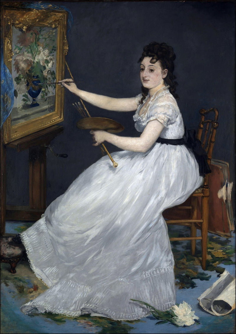 Framed Art Poster - Portrait Art Print by Edouard Manet | Wood Grain Frame, Ready to Hang