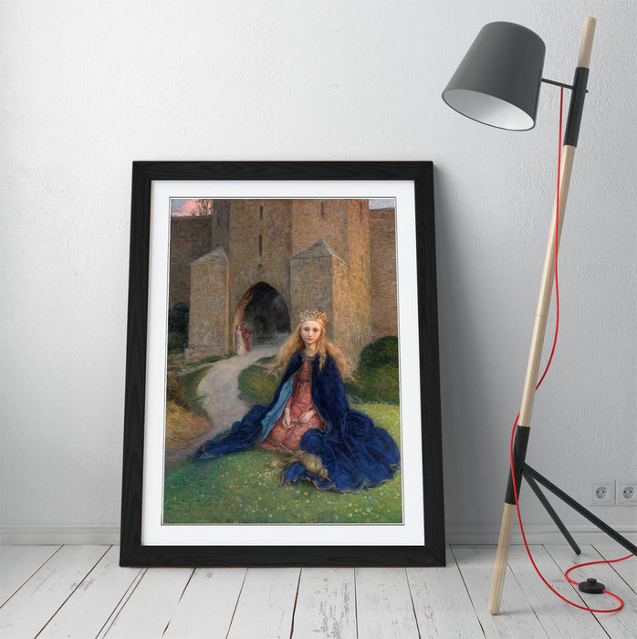 Framed Wall Art - Hanna Pauli The Princess Poster Print With Natural Wood Frame