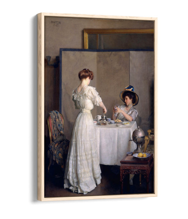 Canvas Wall Art | William McGregor Paxton Tea Leaves Float Effect | Handmade Decor