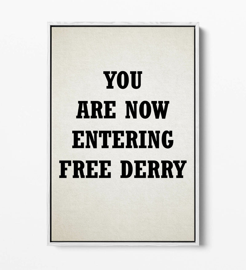 Float Effect Canvas Art – Handmade Derry Print | Vibrant Wall Decor UK